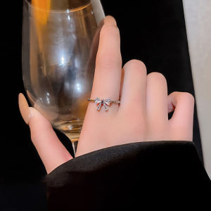 Cincin Simpul Pita Cantik Hati Anak Perempuan Cincin Pembuka Dapat Disesuaikan Cincin Jari Telunjuk Serbaguna Sederhana Wanita COD