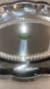 Đĩa Hấp Cá Inox Loại Dày Size Lớn Dài 43cm