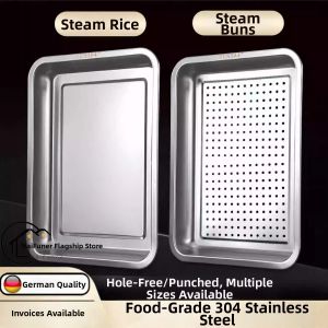 NAIFUNA | Rectangular Perforated Steam Tray 60x40cm