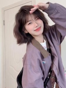 แจ็คเก็ตทำงานสีม่วง แจ็คเก็ตคอปกพับแขนยาวสไตล์เกาหลีสำหรับเด็กผู้หญิง แจ็คเก็ตทรงเข้ารูป แจ็คเก็ตแฟชั่นฤดูใบไม้ผลิและฤดูใบไม้ร่วง