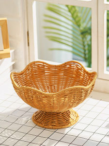 Thùng Đựng Trái Cây Hình Hoa Thủ Công Bằng Tre Đan Kiểu Đồng Quê Cho Phòng Khách Đựng Đồ Ăn Nhẹ Kẹo Quả Khô Thùng Đựng Rau Quả