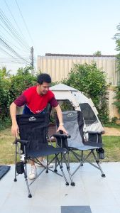 เก้าอี้แคมป์ปิ้ง เก้าอี้สนาม เก้าอี้สนามพับได้ เก้าอี้เเคมปิง พกพา เก้าอี้ปิคนิค พร้อมกระเป๋าจัดเก็บ โครงอลูมิเนียมรับน้ำหนักได้300KG