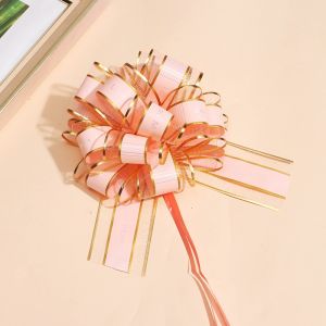 ริบบิ้นผ้าไหมลายดอกไม้ขนาดเล็กสำหรับตกแต่งกล่องของขวัญ ลูกปัดสีสันสดใส ริบบิ้นผ้าซาติน โบว์ผีเสื้อ กระดาษปั่น งานปาร์ตี้