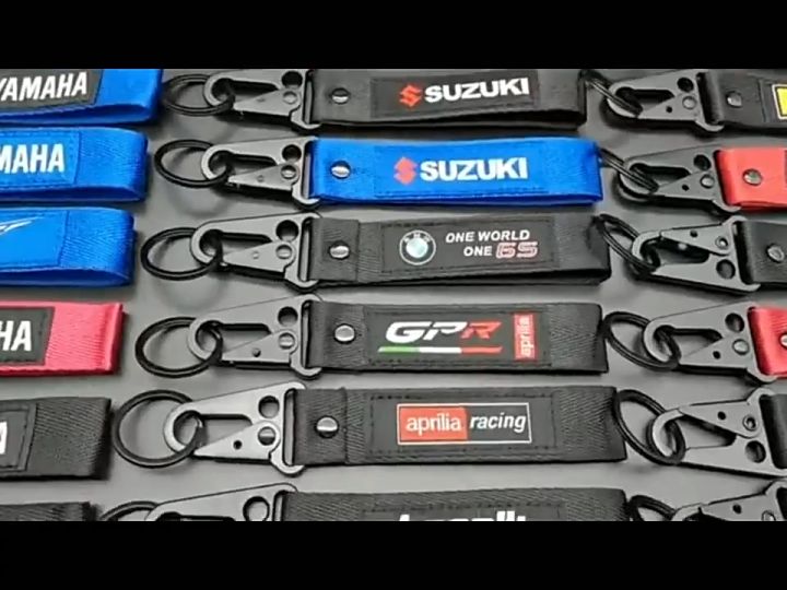 Weave Tag Keychain Key Ring Keychain Motorcycle nylon embroidery racing