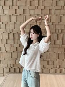 Lace Insert Gentle Womens Shirt