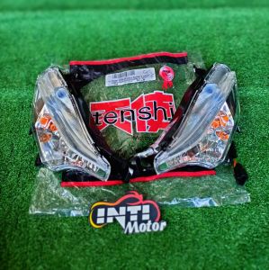 RITING SUPRAX125 07 KOMPLIT ASSY SEN 1SET SEIN DEPAN MOTOR SUPRA X 125 2007 MERK TENSHI RETENG DEPAN SUPRA X125 07 murah promo termurah sale diskon bagus terbagus terbaik berkualitas FRONT MIKA LAMP FR RETENG RITING RETING RITENG 2008 2009 KOMPLIT ASY