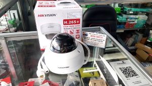 HIKVISION Camera IP Dome có dây 2MP-1080p Vỏ sắt H.265+ Hồng ngoại 30m Có Mic PoE -  DS-2CD1123G0-IUF