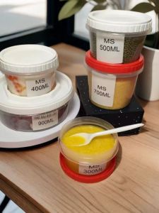 Food Grade Disposable Bowl with Lid round Shape ness Preservation Box for Fruits And Vegetables Microwave Safe Lunch Box Grain Storage Canister