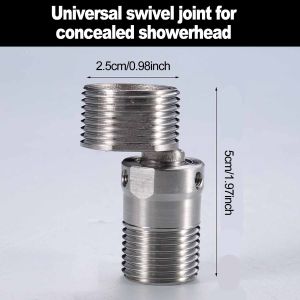 Stainless Steel Angled Curved Foot Angle Adjustment 360° Rotatable Eccentric Screw Corner Wall Mounted Shower Faucet Adapter