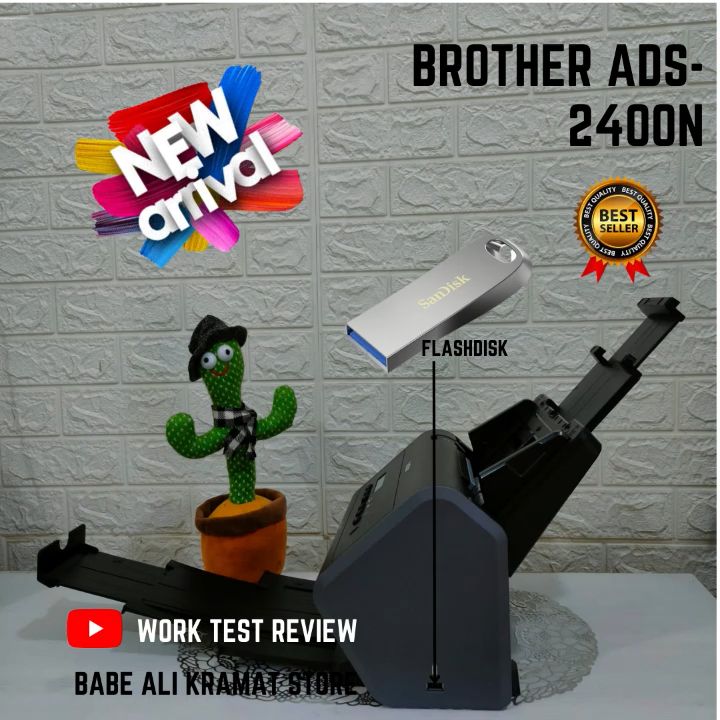 Scanner Brother ADS-2400N Network 80 PPI sudah bisa save Flashdisk NEW lengkap dengan dusnya