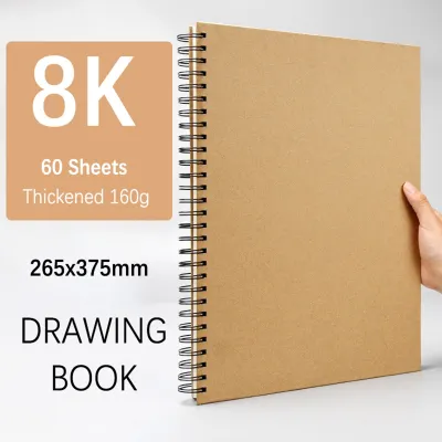 Art Sketchbook 160gsm 30 Sheets/60 Pages Drawing Watercolor Spiral Notebook For Sketching