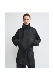 Corduroy Detail Belted Trench Coat