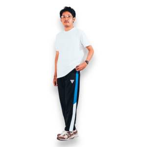 YS Training Olahraga Pria Wanita Celana Trening Murah Long Pants Sport - Strip Biru