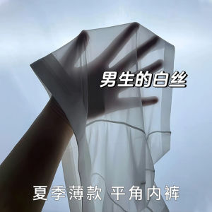 Mid-Waist Transparent Mens Underwear Ice Silk Material No Trace Pure Color Youth Suitable Mid-Summer Thin Style