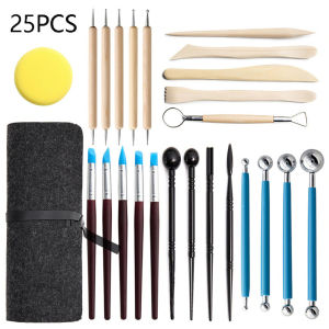 Alat Ukir Tanah Liat DIY: 25pcs Alat Ukir Clay / Pottery Tool / Modelling tools untuk Seni Kerajinan dengan Presisi Tinggi