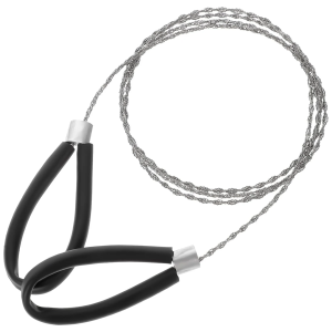 3PCS Stainless Steel Cable Saw 32.28" Survival Wire Saw for Metal/PVC Cutting - Emergency Camping Hiking Hunting & Home Use