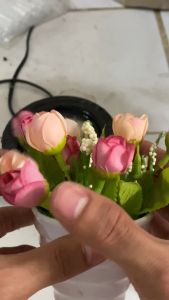 BUNGA POT HIAS BUNGA MAWAR PLASTIK BUNGA PLASTIK TANAMAN ARTIFISIAL BUNGA ARTIFICIAL DEKORASI RUMAH MURAH POT MELAMIN BAYAR DI TEMPAT