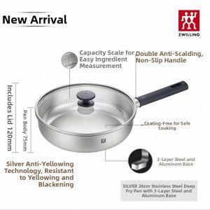 ZWILLING | Zero Coating Anti-yellow Stainless Steel Frying Pan