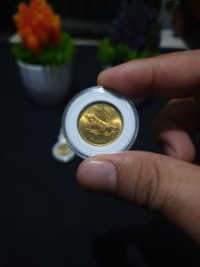 Uang Kuno Koin 50 Rupiah Komodo+Capsul Koin Original