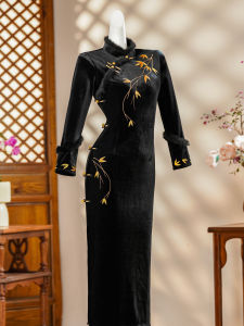 Áo Dài Qipao Phong Cách Trung Quốc Hiện Đại Cao Cấp Đẹp Mắt cho Người Bé Nhỏ