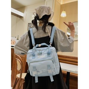 Portable Bag Handbag Transparent Tote Bag Female Crossbody Large Capacity Book Holding Shoulder Bag Primary School Students Class Tuition Bag