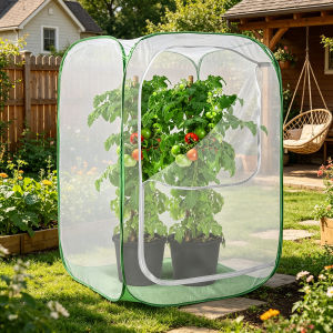 Pop-up Collapsible Insect Mesh Plant Cover Indoor Pot Vegetable Garden Supplies Items Outdoor For Seedlings Accessory Greenhouse