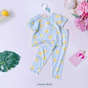Đồ bộ tay ngắn quần dài bé gái Miwoo xuất Nhật