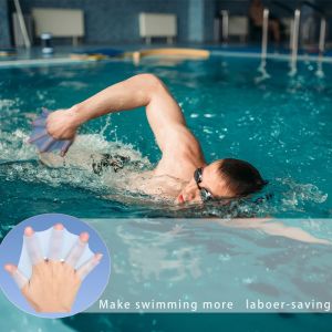 2pcs Summer Silicone Swimming Special Hand Fins For Teenagers Adult Freestyle Paddling Childrens Hand Fins Swimming Equipment