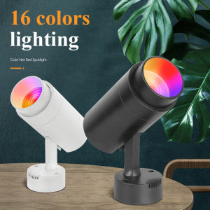 CHENBEN Đèn Rọi LED 24W Đèn Rọi Gắn Trên Bề Mặt COB (Không Cần Ray) Đèn Rọi Nhôm Đèn Trang Trí Không Khí Giáng Sinh Đèn Sân Khấu Vũ Trường Có Điều Khiển Từ Xa Đèn khí quyển ngày lễ tình nhân