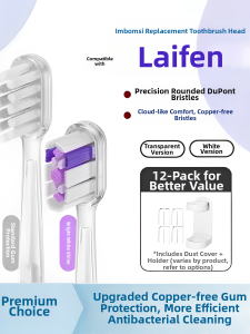 Laifen Electric Toothbrush Head LFTB01-P/A/S Shock Absorption Replacement Head Soft Bristle Brush Deep Cleaning Nylon Material