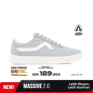 Aerostreet 37-44 Massive Low 2.0 Abu Muda Paste Natural - Sepatu Sneakers Casual