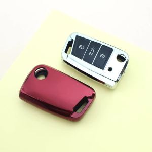 3 Button Car Key Case Cover for Volkswagen VW Golf 7 Gti Mk7 R Touran Skoda Octavia 3 Superb Karoq Kodiaq Seat Leon Mk3 Ateca