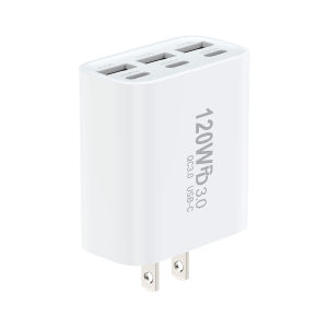 Bộ Sạc Nhanh GaN 120W USB C 6 Trong 1 Sạc Tường Cho iPhone Samsung Xiaomi Tương Thích Với EU/US/AU/UK Bộ Sạc Điện Thoại Di Động Type-C
