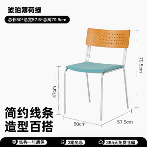 NORCHAIR Designer Backless Dining Chair Casual Cafe Style Soft Padded Metal Frame Adult Seat for Breakfast Room And Coffee Shop