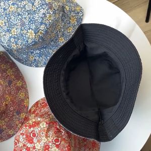 Ping Studios หมวกบัคเกตหมวกถังพิมพ์ลายดอกไม้หมวกกันแดดสำหรับผู้หญิง สำหรับฤดูร้อน