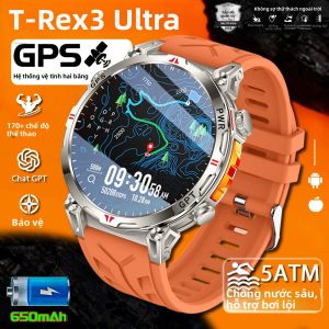 Đồng Hồ Thông Minh Quân Sự T-Rex3 GPS Mới Năm 2025 Chống Nước 5ATM Pin 650mAh Đo Nhịp Tim La Bàn AI-GPT Dành Cho Nam Và Nữ