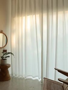 WEILAISHI | Privacy Translucent Light Blocking French Phantom Voile Curtain