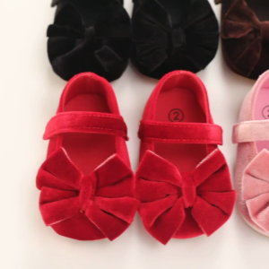 Aibo Mom (0-18 months) fashion baby cute bow princess shoes non-slip rubber sole toddler shoes perfect gift