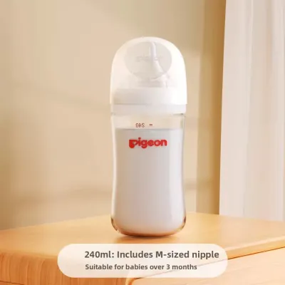 Pigeon | Anti-Colic Anti-Choking Wide Mouth Glass Baby Bottle