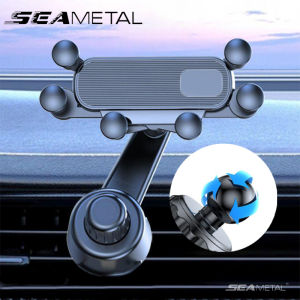 SEAMETAL 360 Rotatable Gravity Car Phone Holder Air Vents Clip Mount Stand Extension Rod Smartphone Holder Bracket GPS Support