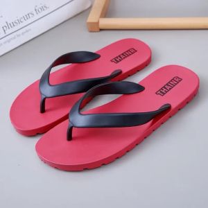 Dép Xỏ Ngón Cao Su Chống Trượt Mùa Hè Cho Nam Đi Biển Thường Ngày Đế Bằng Đế Bằng PVC Thoáng Khí Chống Mùi