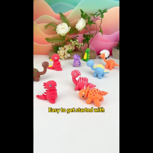 Air Dry Clay Kit Dinosaur Modeling Clay Ultra Light Soft Non-Toxic DIY Magic Sculpting Art Crafts Toys Gifts Kids
