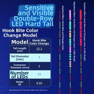 BAIXITANG | Ultra-bright Dual-row LED Night Glow Color-changing Highly-sensitive Fine Fishing Float Accessories