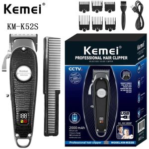 Kemei KM-K52S Professional Hair Clipper For Men Leather Non-slip Electric Barber Razor Oil Head Hair Trimmer