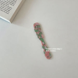 Stainless Steel Ceramic Handle Fork Spoon Set Dinnerware Service for Dessert Rock Pattern Western Cutlery Sweet Spoon