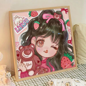Digital Painting DIY Handmade Coloring Decorative Artwork for Girls Cartoon Childrens Fill-In Oil Paintings Modern Simplicity