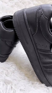 SURE FEET SFVE2001 Ultra-Light Sneakers | Water Resistant School Shoes | Black with Memory Foam Insole