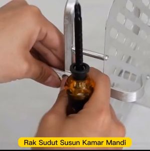 Rak Sabun Sudut Dinding Kamar Mandi Minimalis Alumunium 3 Susun AD 2N3S