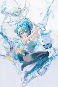 Jigsaw Puzzle 1000PCS-50X70CM Hatsune Miku Anime Scene Brain Teaser Calming Activity Decor Gift