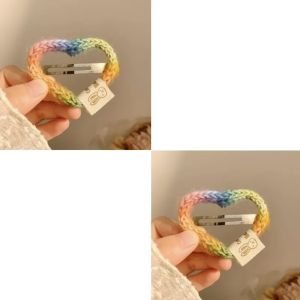 โบว์ผมทรงเรขาคณิตหวานๆ ดีไซน์ใหม่ฤดูใบไม้ร่วง/ฤดูหนาว 2025 สำหรับผู้หญิง โบว์ผมด้านข้าง แฟชั่น เครื่องประดับผม เครื่องประดับผม